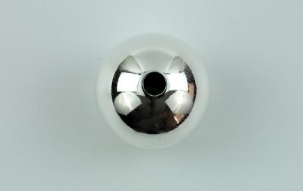 18.0mm diameter Sterling Silver Plain Round 2 Hole