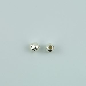 4.0mm diameter Sterling Silver Textured Bead