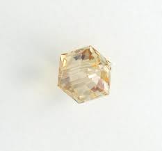 Swarovski 5601 Cube Crystal Bead 6mm Crystal Golden Shadow B