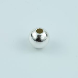 6.0mm diameter Sterling Silver Plain Round 2 Hole