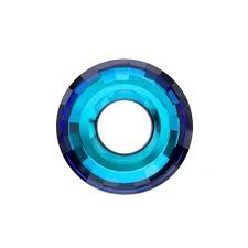 Swarovski 6039 Disc Pendant 25mm Crystal Bermuda Blue
