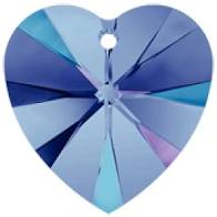 Swarovski 6202 Heart Crystal Pendant 18.0 x17.50mm Crystal Heliotrope