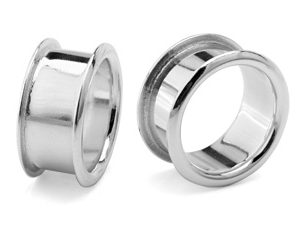 Fine Silver 8mm Wide Flared Ring Liner Size 7