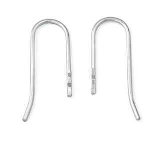 Fine SilverMedium Embeddable French Earwire (6 pcs