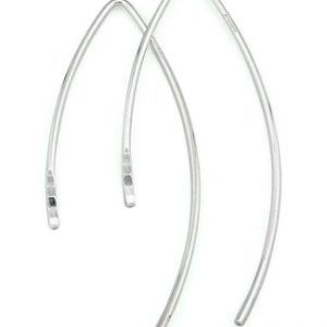 Fine Silver Short Embeddable "V" Earwire (6 pcs)