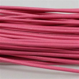 Round Greek Leather Cord Pink 2mm - Stringing Mate