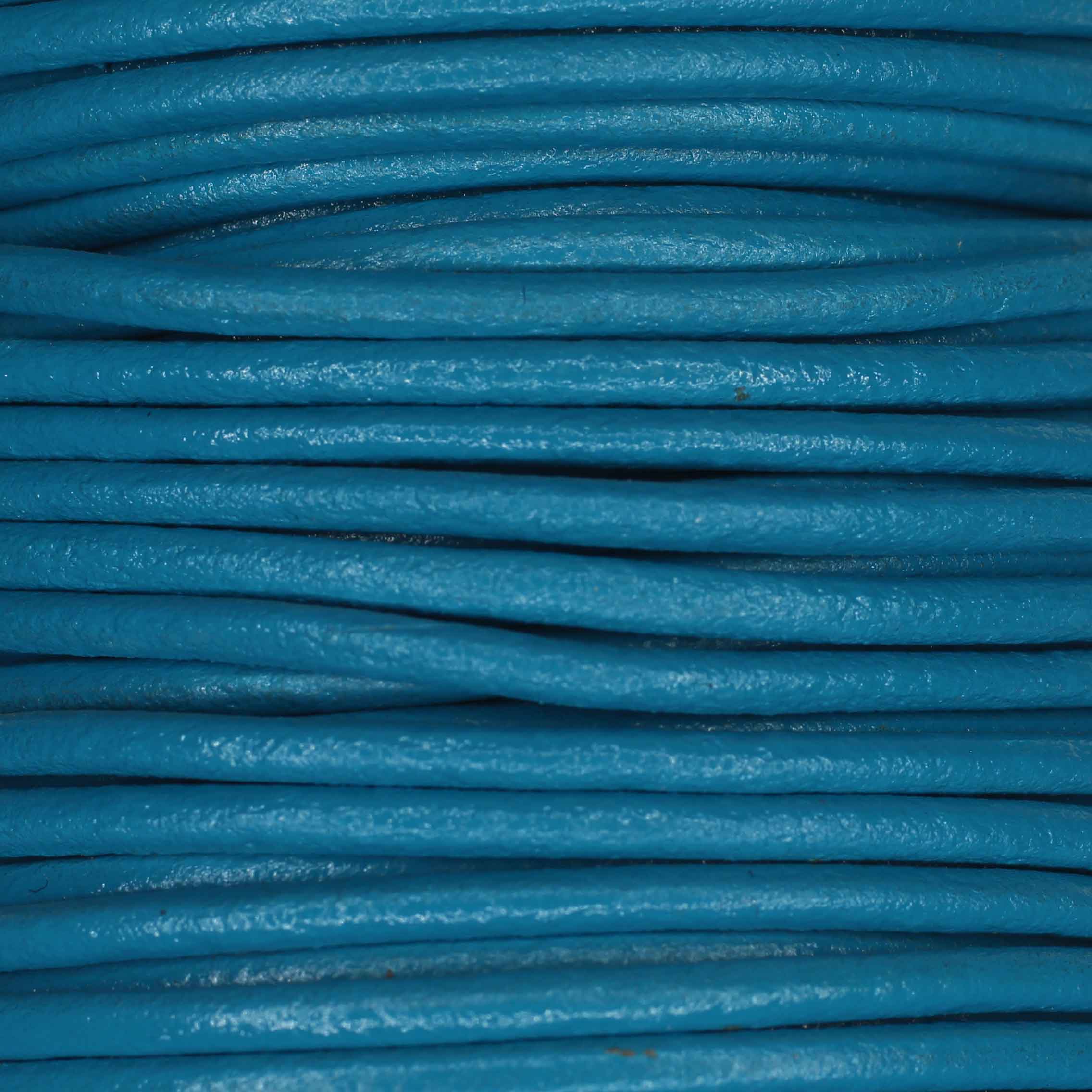 Round Leather Cord Blue Moon 2mm - Stringing Mat