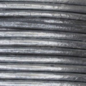 Round Leather Cord Old Silver 2mm - Stringing Mat