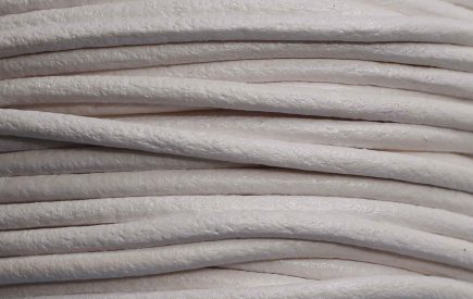 Round Leather Cord White 2mm - Stringing Mat
