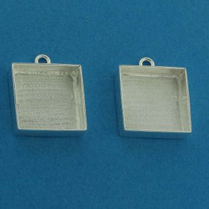 Square Bezel Mount  16 x 16 x 4mm (Pair)