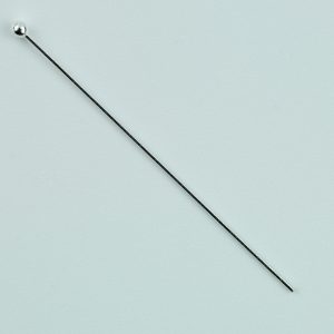 Sterling Silver 1.5mm Bead End Head Pin 25mm - Ste