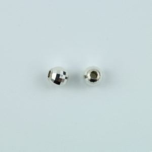 Sterling Silver 2 Hole Mirror Bead 5.0mm diameter