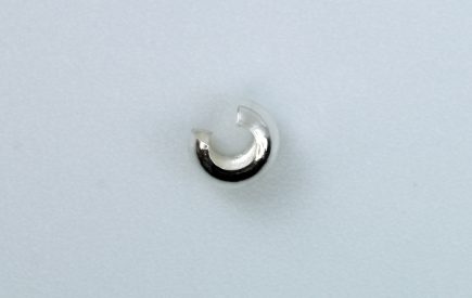 Sterling Silver Crimp Cover 3mm - Sterling Silver
