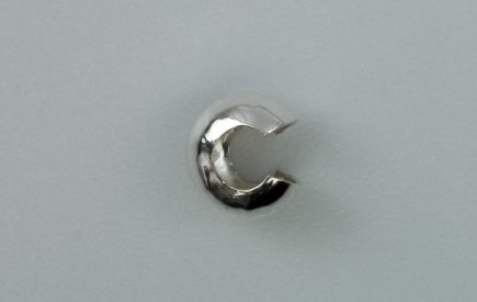 Sterling Silver Crimp Cover 4mm - Sterling Silver