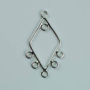 Sterling Silver Diamond Shape Chandelier Earring