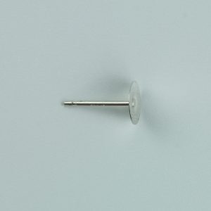 Sterling Silver Flat Pad and Peg Fitting 6.0mm Pad