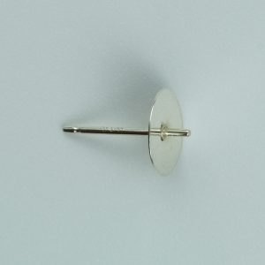 Sterling Silver Flat Pad with Peg and Post Fitting 8mm Pad