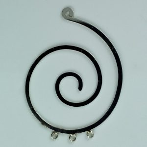Sterling Silver Flat Spiral Chandelier 40mm ( Pair)