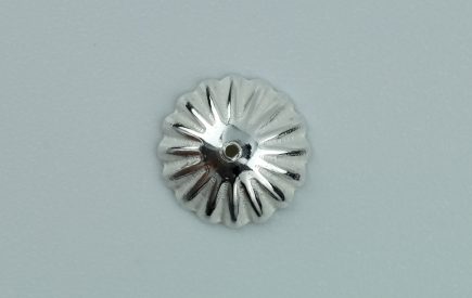 Sterling Silver Fluted Bead Cap 9mm - Sterling Sil