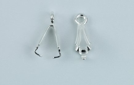 Sterling Silver Fluted Pinch Bail with open Ring -
