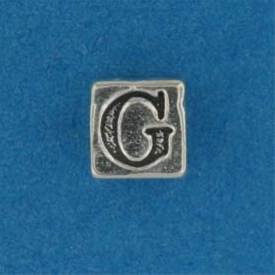 Sterling Silver Letter Block: Letter G - Sterling
