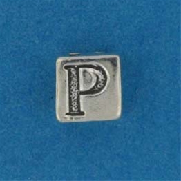 Sterling Silver Letter Block: Letter P - Sterling
