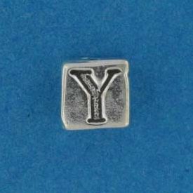 Sterling Silver Letter Block: Letter Y - Sterling
