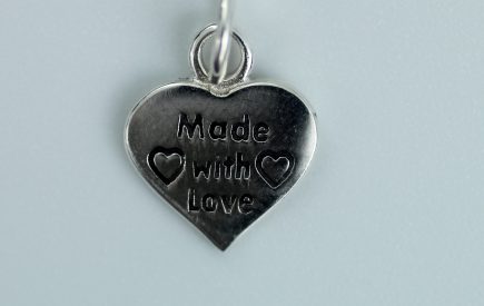 Sterling Silver Made with Love Charm
