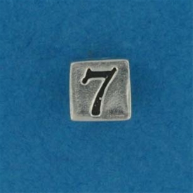 Sterling Silver Number Block Number Seven - Sterli
