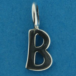 Sterling Silver Pendant Alphabet Letter B