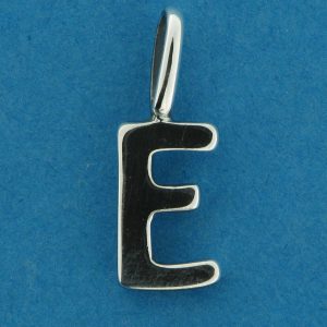 Sterling Silver Pendant Alphabet Letter E