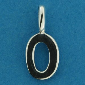 Sterling Silver Pendant Alphabet Letter O