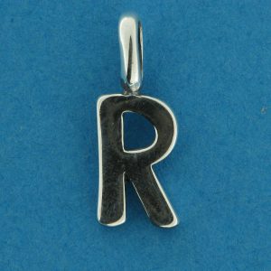 Sterling Silver Pendant Alphabet Letter R