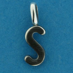 Sterling Silver Pendant Alphabet Letter S