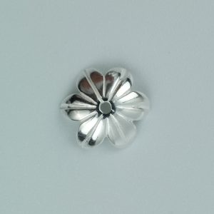 Sterling Silver Petal Bead Cap 9mm