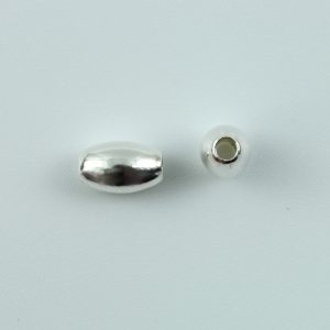 Sterling Silver Plain Oval Bead 3x5mm - Sterling S