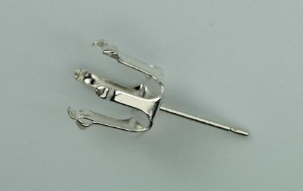 Sterling Silver Snaptite Earring 6 Prong 5mm Round