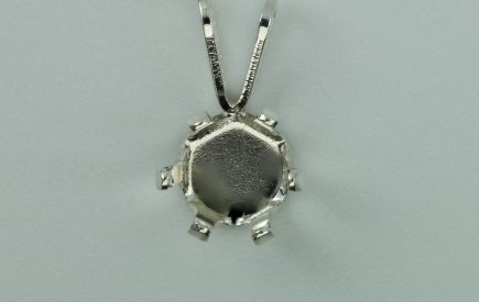 Sterling Silver Snaptite Pendant 6 Prong 6mm Round
