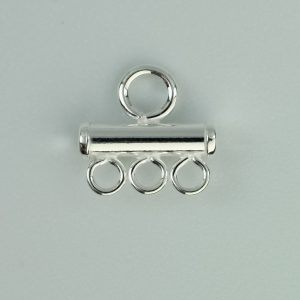 Sterling Silver Spacer Bar 3 to 1 for 3mm beads