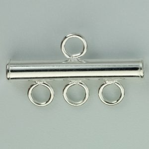 Sterling Silver Spacer Bar 3 to 1 for 5mm beads