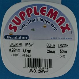 SuppleMax 0.25mm Clear 50m Spool - Stringing Mater