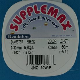 SuppleMax 0.30mm Clear 50m Spool - Stringing Mater