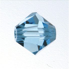 Swarovski 5328 Xilion Bicone Crystal Bead 4mm Aquamarine-50