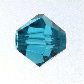 Swarovski 5328 Xilion Bicone Crystal Bead 4mm Blue Zircon-50