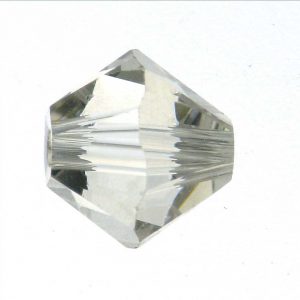 Swarovski 5328 Xilion Bicone Crystal Bead 4mm Crystal Silver Shade