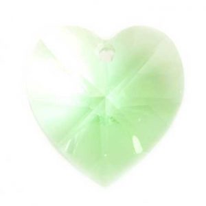 Swarovski 6202 Heart Crystal Pendant 14.4 x14.0mm Peridot-1