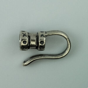 Sterling Silver Crimp End Cap 3mm with Hook