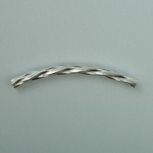 Sterling Silver Curved Twisted Tube 2mm x25mm