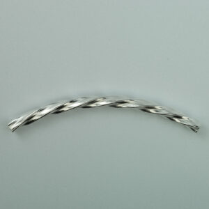 Sterling Silver Curved Twisted Tube 2x30mm