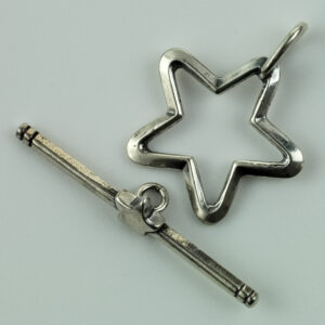 Sterling Silver Star Toggle Clasp 20mm